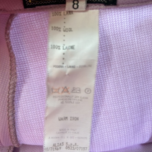 Gianni Versace Couture Wool Pant Light Purple Formal Trouser Italy Sz 42 US 6 - Picture 10 of 14